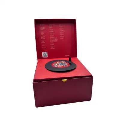 Circle Red Music Tube Storage Gift Box