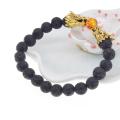 Dragon Head Lava stone 8MM Beaded Bracelet