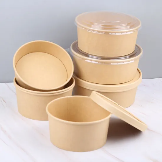 Deep Kraft Paper Salad Bowl
