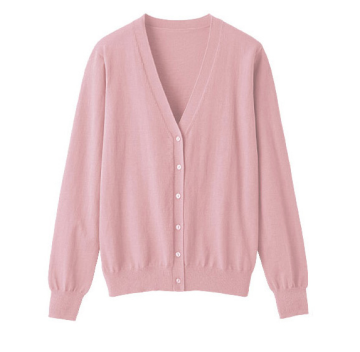 High-Quality V-Neck Merino Wool Women's Cardigan Sweater