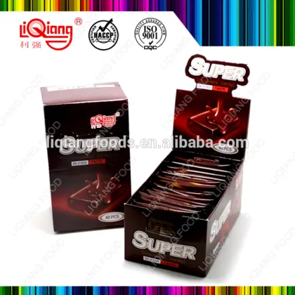 chewy artificial chocolate candy
