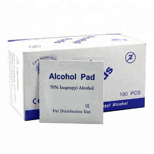 Disposable 70% isopropyl alcohol pad wipes