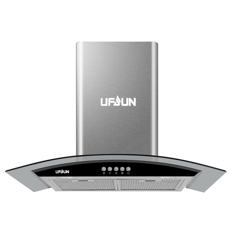 Classical Curved Glass High Quality Low Price Touch Control Kitchen Range Hood Wholesale Custom Range Hood