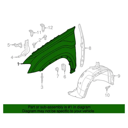 2020-2023 Volkswagen Atlas & Atlas Cross Sport Replacement Front Fenders