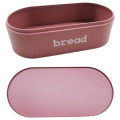 Bread Box Bamboo Lid Stainless Steel Bread Bin