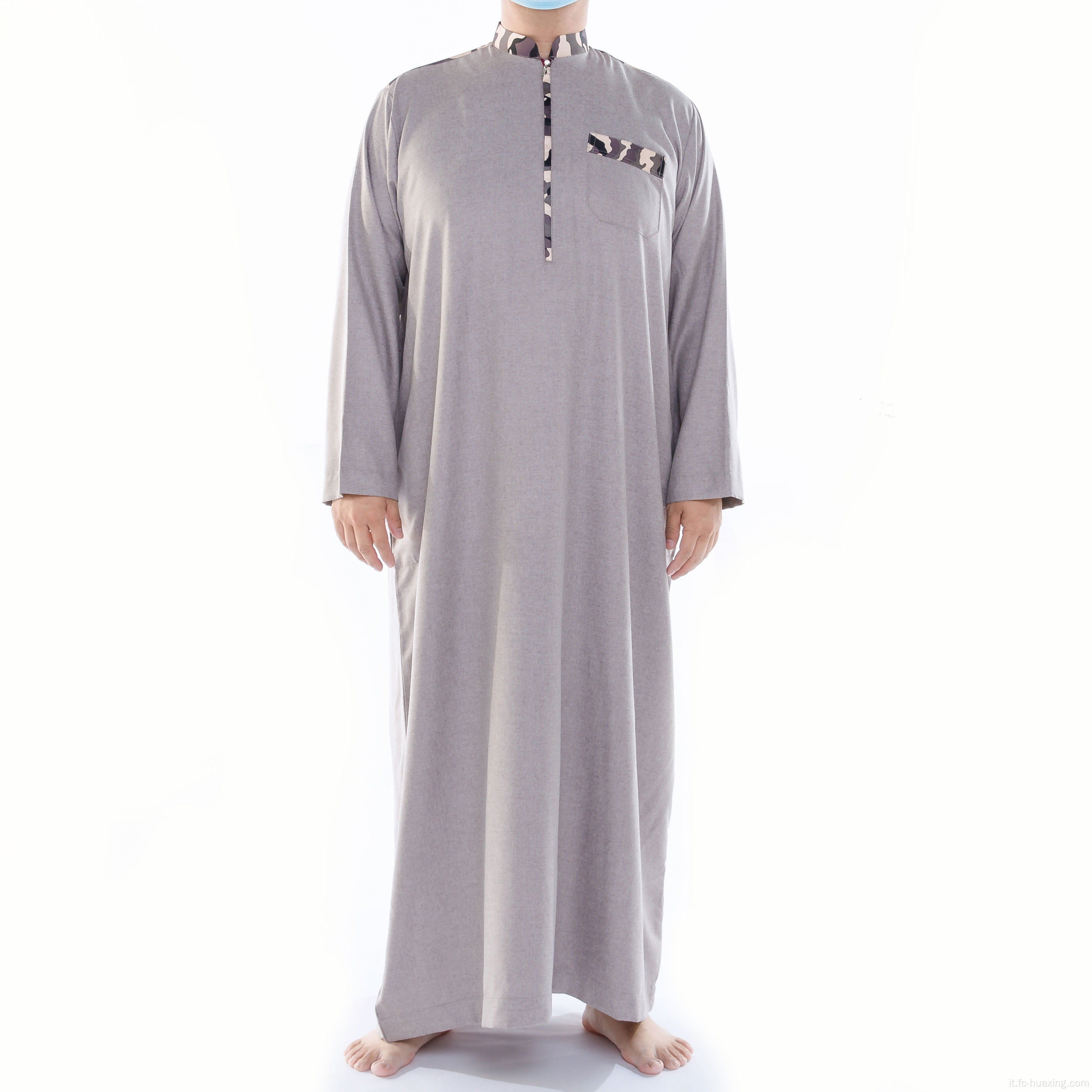 Jubba all'ingrosso per uomini islamici Abbigliamento Thobe