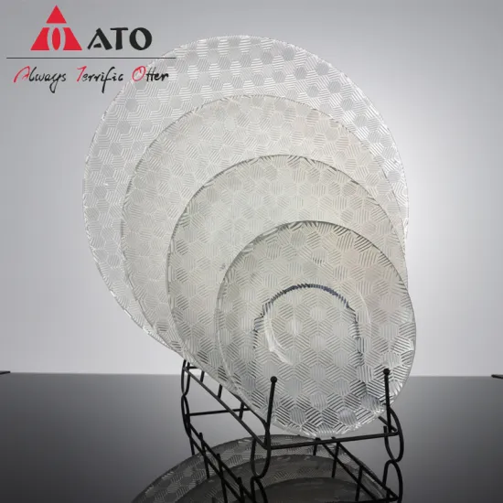 Wholesale glass plates style pattern Dinnerware plates