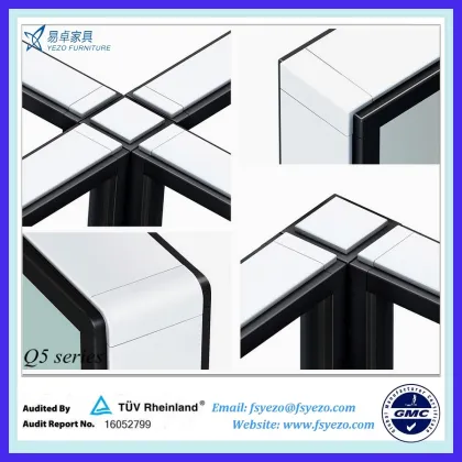 hot sale aluminum office partition with side cabinet