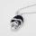 Black Onyx Skull Gemstone Pendant Necklace with Silver chain