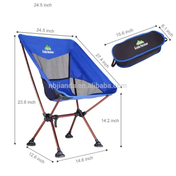 Outdoor collapsible ultralight beach camping picnic folding fishing reclining camping chair with aluminum frame