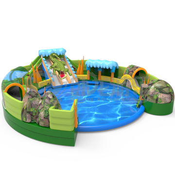 Portable kids toboggan water park