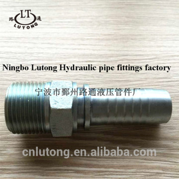 Swaged hydraulic pipe fittings zinc plate BSP MALE