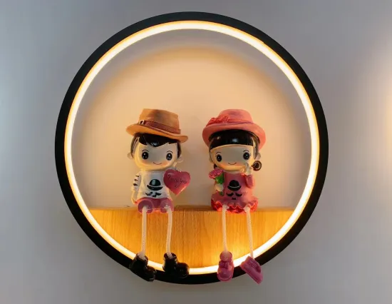 Dimmable LED Wall Lamp with 2.4G Remote Control for Bedroom and Living Room Decor