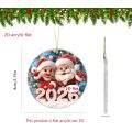 Noel Baba Çift Akrilik Noel Süs Seti