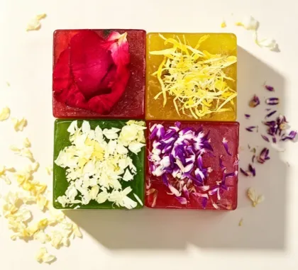 Handmade Fresh Flower Essential Oil Soap