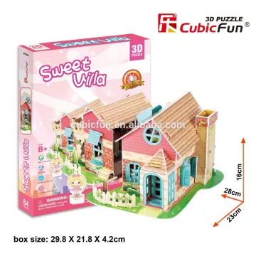 Sweet Villa LED Lighting 2013 new year decoration cardboard toy house