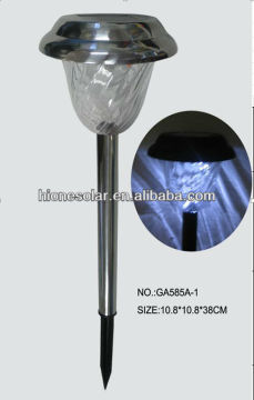 High intensity rechargeable stainless steel solar LED