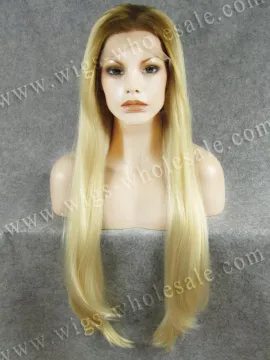 Extra Long Straight Top Quality Honey Blonde Heat Resistant Blonde Synthetic Lace Front Wig
