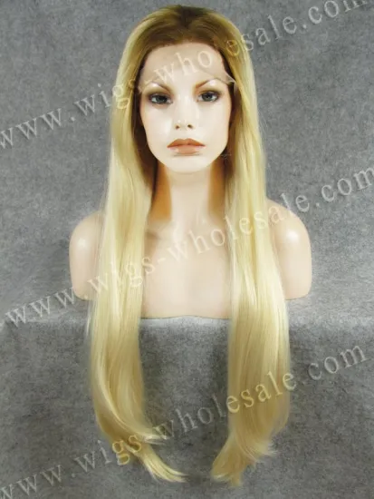 Extra Long Straight Top Quality Honey Blonde Heat Resistant Blonde Synthetic Lace Front Wig