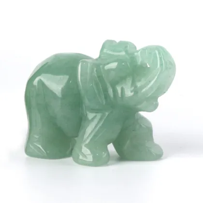 Elephant Craft Ornaments with Crystal Agate Jade