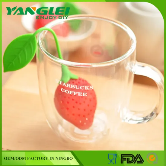 colorful tea strainer YL-149 strawberry tea infuser silicone