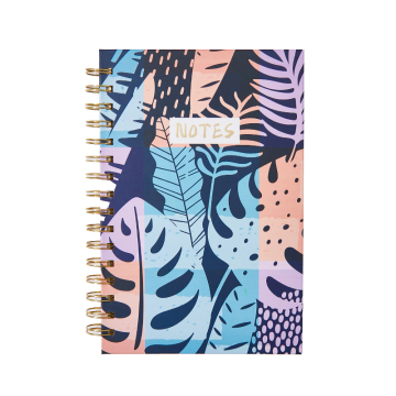 A5 Notebook a spirale a spirale con pattern floreali