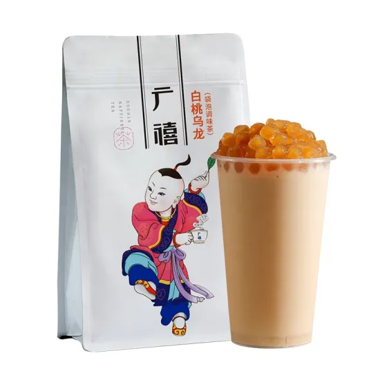 100g Double Happiness White Peach Oolong Pyramid Tea Bags for Bubble Tea: Your Perfect Drink Mix-In