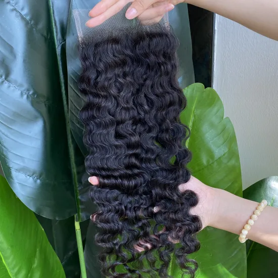 Wholesale 5x5 HD Lace Closure 100% Indian Brazilian Virgin Raw Hair Burmese Single Weft Closure