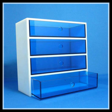 4 drawers acrylic led display shelf