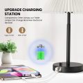 Portable Vintage Farmhouse Nightstand Lamp 2-Pack Black