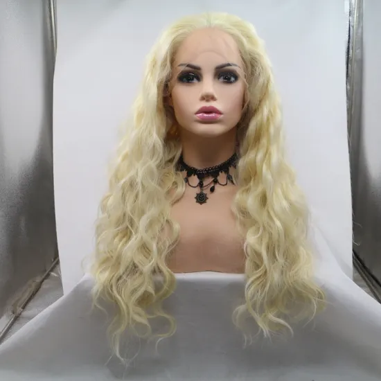 Vigorous mono long premium high quality afro kinky curly wholesale black women synthetic hair wigs lace front