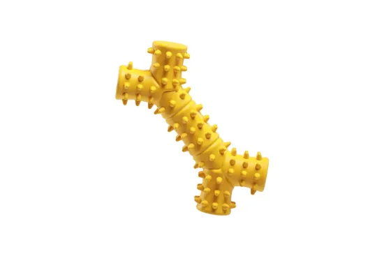 Natural Rubber Dog Chew Bone Toy - Teeth Cleaning