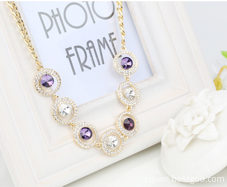 purple crystal necklace 