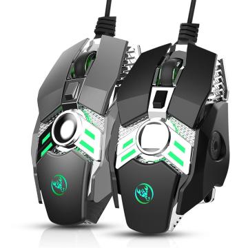 Mouse de jogos com fio com fio de 7 teclado