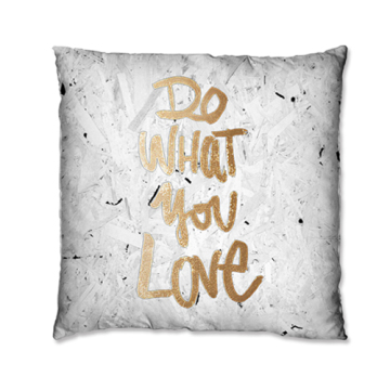 White cushion embedded in black