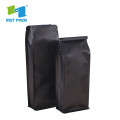 Saco de reforço de café lateral com bolsa de fundo plano