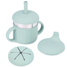 סיליקון נירוסטה קש Sippi Snack Baby Cup