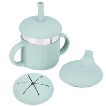 סיליקון נירוסטה קש Sippi Snack Baby Cup