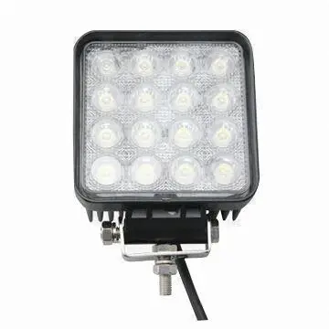 Flood beam LED work light, 48W power, square shape