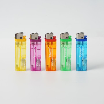 Isqueiro LED colorido transparente