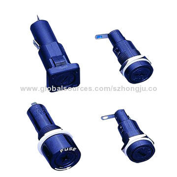 Fuse Holder in Panel Mount, Ideal for 5.0 x 20mm Fuse, UL, CE, VDE and CQC Certified