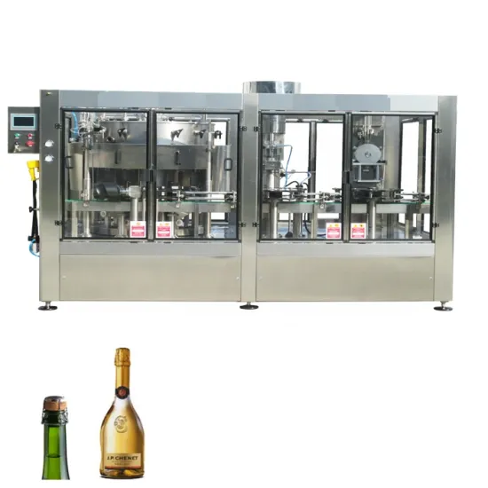 Automatic Champagne Bottle Filling and Capping Machine for Sparkling Wine