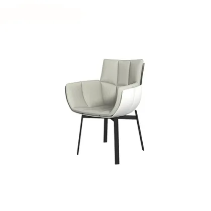 B&B Italia Armrests Husk Upholstered Leather Chair