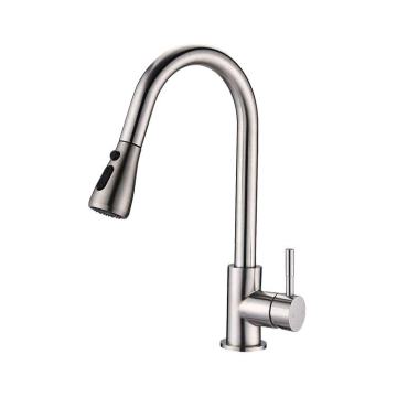 Single Handle Matte Spring Kitchen Sink Faucet with Hole Cover
