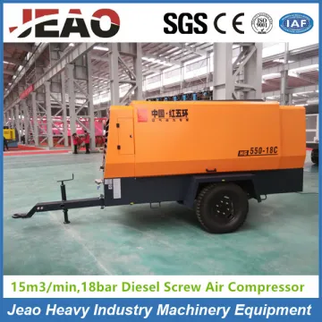 15m3/Min Diesel Portable Rotary Screw Air Compressor with Cunmins Engine