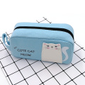 Custom cute meow style canvas pencil bag