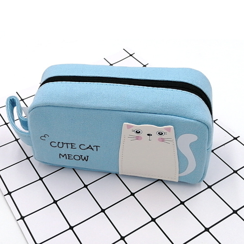 Pencil Bag Custom cute meow style canvas pencil bag Manufactory