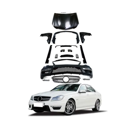 Instant Car Modification Upgrade for Mercedes C63 AMG W204 - GBT Factories Body Kit & Exhaust