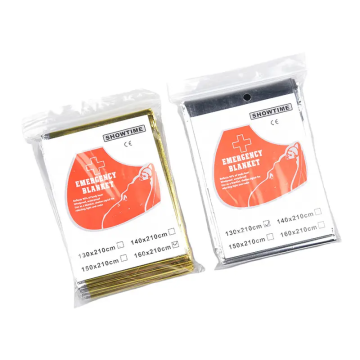 Space 130x210cm Emergency Foil Mylar Thermal Blanket for Hiking and Survival