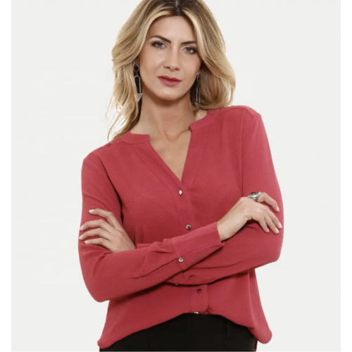 Women's V-Neck Long Sleeve Shirts